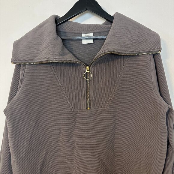 VARLEY Vine Ottoman Half Zip Pullover in Charcoal Size Medium - Picture 5 of 14